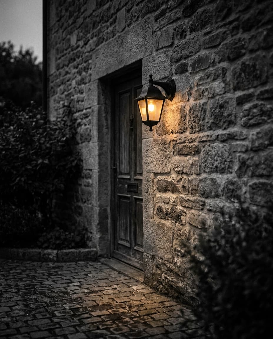 Portal — Außenleuchten aus Aluguss, IP44 für Haustür · Fassade, warmweißes Licht