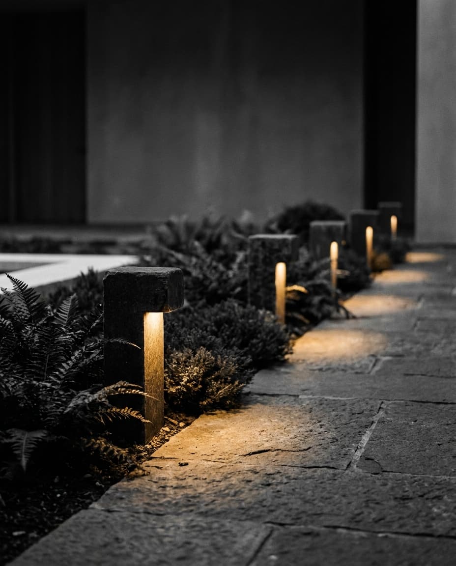 Pfad — Außenleuchten aus Edelstahl, IP65 für Garten · Einfahrt, warmweißes Licht