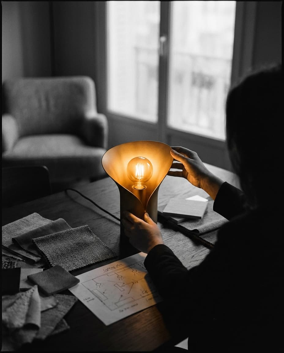 Persönliche Lichtberatung mit Materialmustern
